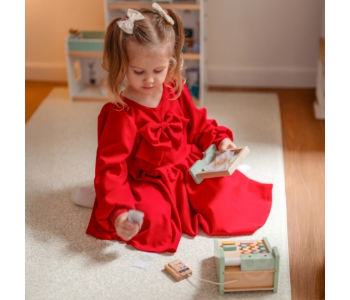 WOOPIE GREEN Drewniana Kasa Sklepowa Edukacyjna z Akcesoriami 23 el. FSC