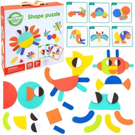 WOOPIE GREEN Drewniana Układanka Montessori 40 Wzorów do Odtworzenia 55 el. Certyfikat FSC WOOPIE GREEN Drewniana Układanka Montessori 40 Wzorów do Odtworzenia 55 el. Certyfikat FSC