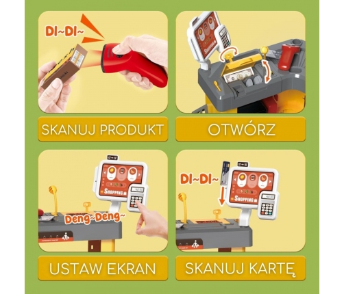 WOOPIE Interaktywny  Super Market dla Dzieci Akcesoria