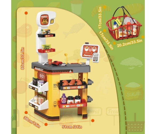 WOOPIE Interaktywny  Super Market dla Dzieci Akcesoria