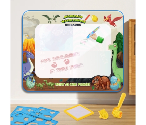 WOOPIE Magiczna Mata do Malowania Wodą XXL Pieczątki Cyferki 100cm