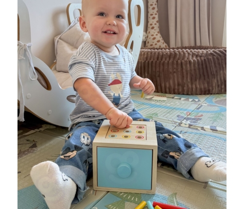 TOOKY TOY Box Pudełko XXL Montessori Edukacyjne 7w1 Sensoryczne 16-18 Mies.