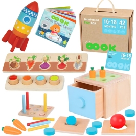 TOOKY TOY Box Pudełko XXL Montessori Edukacyjne 7w1 Sensoryczne 16-18 Mies. TOOKY TOY Box Pudełko XXL Montessori Edukacyjne 7w1 Sensoryczne 16-18 Mies.