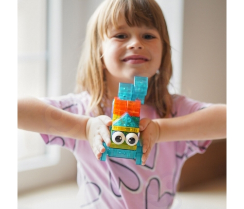 WOOPIE Przezroczyste Magnetyczne Klocki Konstrukcyjne 43 el.