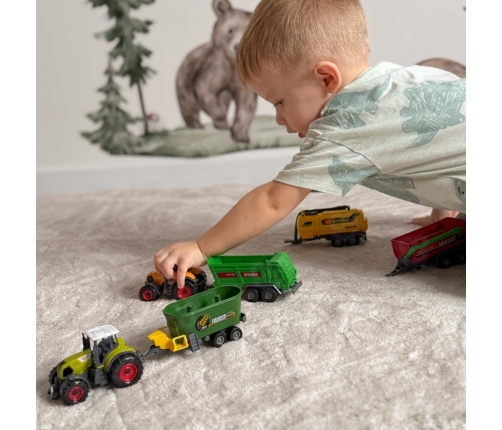 WOOPIE Zestaw Mini Farmera Traktory z Przyczepami