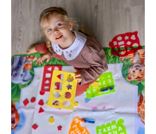 WOOPIE Mata Wodna do Malowania Safari Literki Cyferki