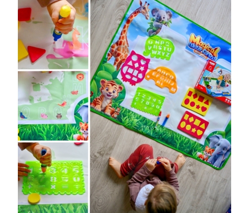 WOOPIE Mata Wodna do Malowania Safari Literki Cyferki