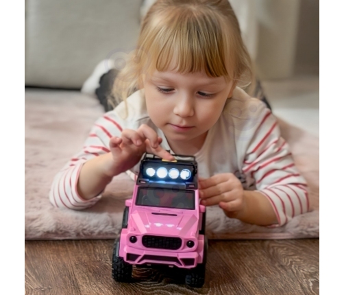 WOOPIE Zestaw Różowy Samochód Terenowy z Przyczepką i Figurką Konia