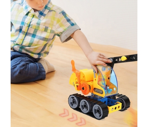 WOOPIE Klocki Konstrukcyjne Zbuduj Pojazdy Budowlane 8 Modeli STEAM