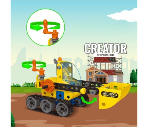 WOOPIE Klocki Konstrukcyjne Zbuduj Pojazdy Budowlane 8 Modeli STEAM