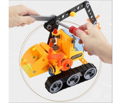 WOOPIE Klocki Konstrukcyjne Zbuduj Pojazdy Budowlane 8 Modeli STEAM