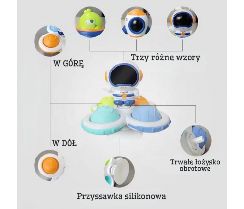 WOOPIE BABY Kosmiczny Spinner Pop-it  Zabawka Sensoryczna  Wymienne 3 szt.