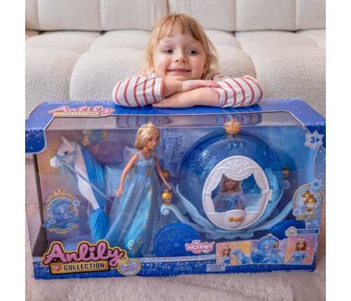 WOOPIE ROYAL Lalka Lodowa Księżniczka Lily i Magiczny Powóz Karoca Akcesoria