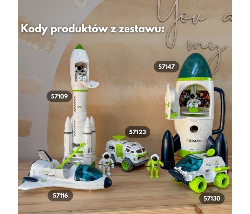 WOOPIE Zestaw Kosmiczny Prom i Łazik Space Set