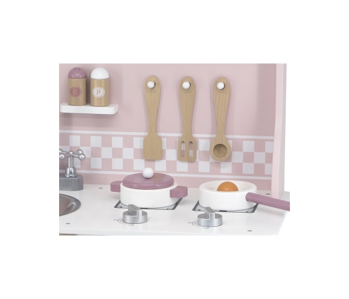 VIGA PolarB Drewniana Kuchnia z Akcesoriami Silver - Pink