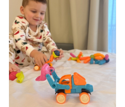 WOOPIE Magnetyczne Klocki Konstrukcyjne Pojazdy 52 el.