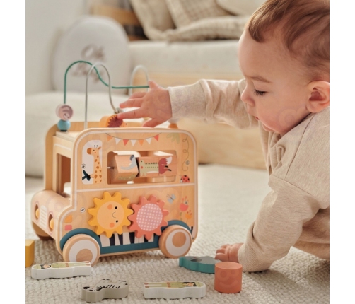 WOOPIE GREEN Drewniana Kostka Aktywności Samochód Terenowy Safari FSC