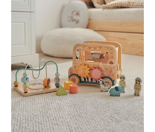 WOOPIE GREEN Drewniana Kostka Aktywności Samochód Terenowy Safari FSC