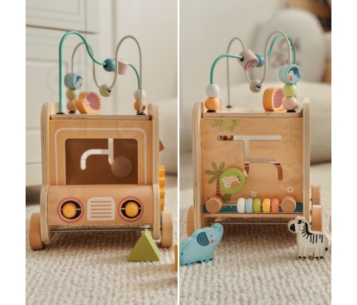 WOOPIE GREEN Drewniana Kostka Aktywności Samochód Terenowy Safari FSC