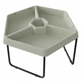 MASTERKIDZ Sześciokątny Stolik Do Zabawy Piaskiem i Wodą 3 Komory Regulowana Wysokość