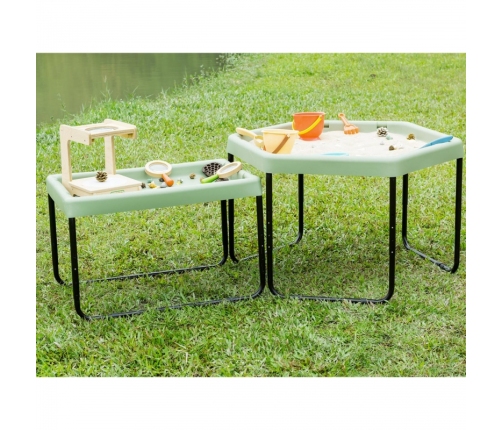 MASTERKIDZ Prostokątny Stolik Do Zabawy Piaskiem I Wodą Regulowana Wysokość