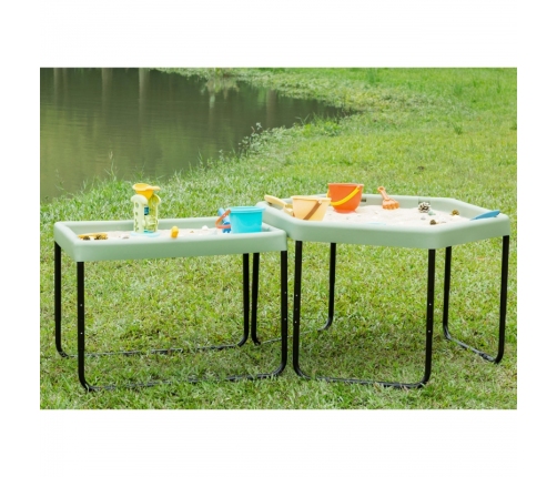 MASTERKIDZ Prostokątny Stolik Do Zabawy Piaskiem I Wodą Regulowana Wysokość