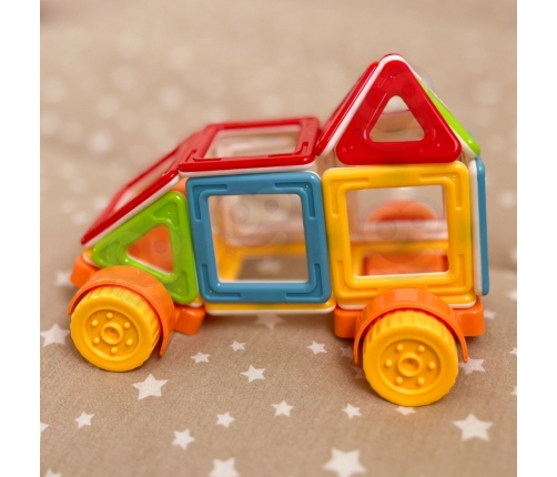 WOOPIE Klocki Magnetyczne Pojazd Mini Budowle 22el.