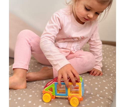 WOOPIE Klocki Magnetyczne Pojazd Mini Budowle 22el.