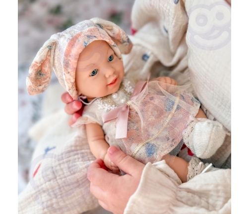 WOOPIE ROYAL Lalka Bobas 24 cm w Sukience i Czapeczce Króliczka