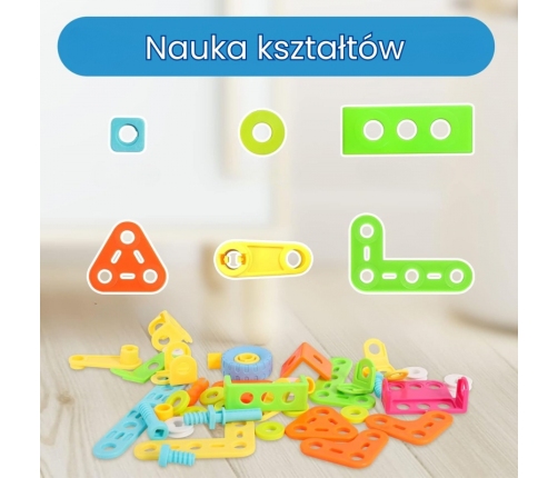 WOOPIE Zestaw Pojazdów Klocki Konstrukcyjny 6w1 STEM