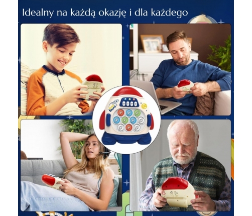 WOOPIE Gra POP IT Elektroniczna Antystresowa Zręcznościowa Rakieta red