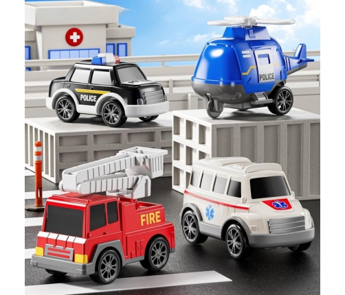 WOOPIE Laweta Drogowa zestaw 5 Aut - Ambulans