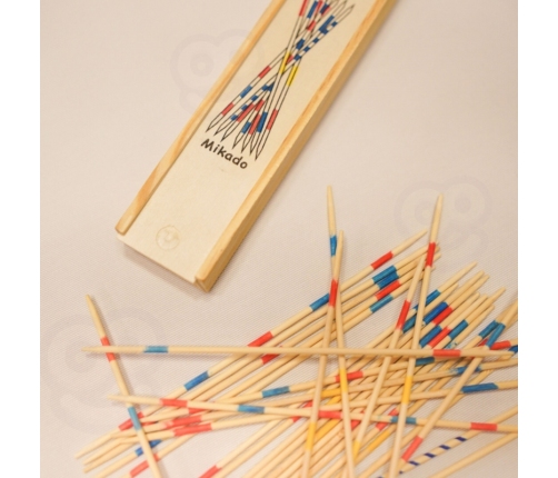 WOOPIE Drewniane Bierki Mikado w Pudełku 41 el.