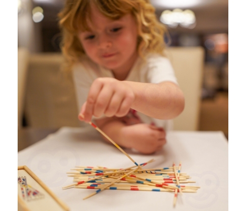 WOOPIE Drewniane Bierki Mikado w Pudełku 41 el.