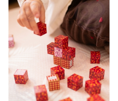 WOOPIE Klocki Magnetyczne Bloczki Sześciany Piksele Mine Craft 74el.