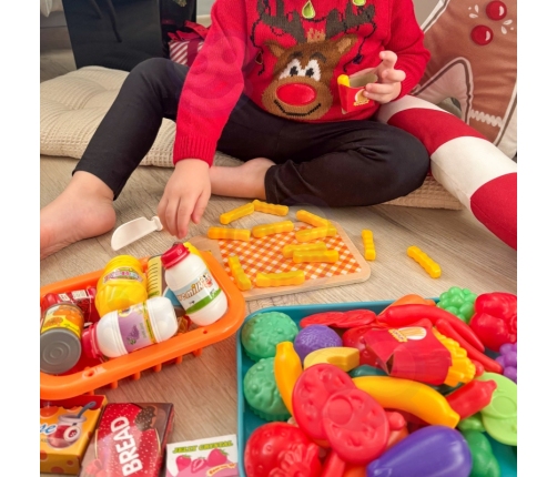 WOOPIE Zestaw do Kuchni Sklepu Warzywa Owoce 120el.