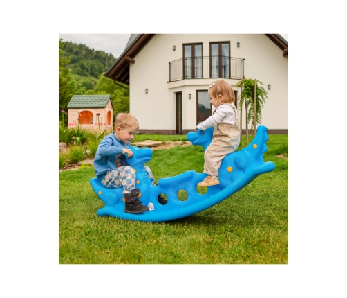 WOOPIE Bujak Wieloosobowy Dino Huśtawka Równoważna Niebieska