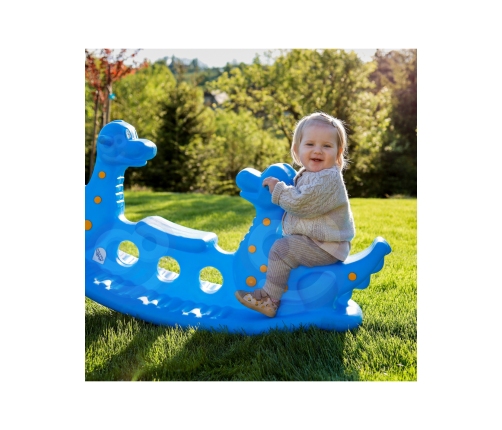 WOOPIE Bujak Wieloosobowy Dino Huśtawka Równoważna Niebieska
