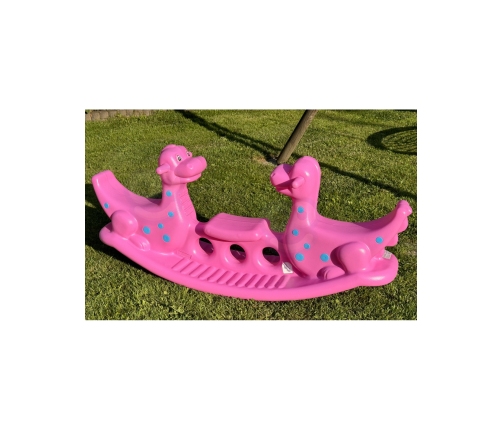 WOOPIE Bujak Wieloosobowy Dino Huśtawka Równoważna Różowa