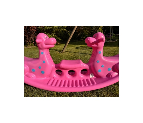 WOOPIE Bujak Wieloosobowy Dino Huśtawka Równoważna Różowa