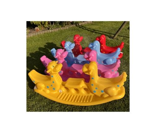 WOOPIE Bujak Wieloosobowy Dino Huśtawka Równoważna Różowa