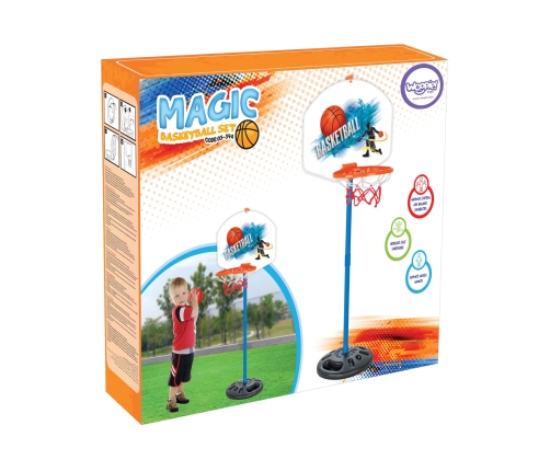 WOOPIE Zestaw Koszykówka Klasyczna 117 cm + Piłka