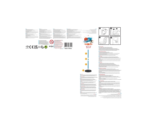 WOOPIE Zestaw Koszykówka Klasyczna 117 cm + Piłka