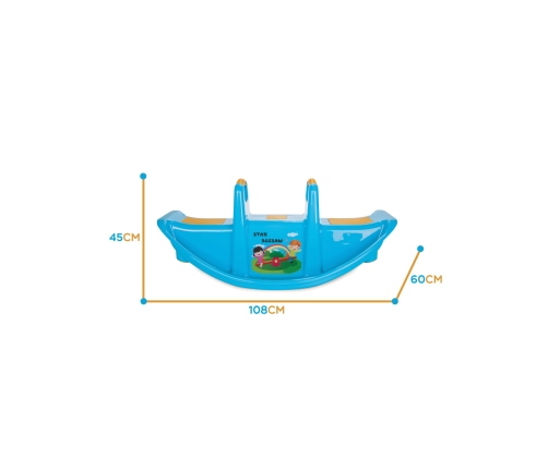WOOPIE Bujak Wieloosobowy STAR Huśtawka Równoważna Niebieska