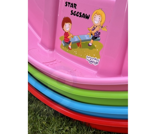 WOOPIE Bujak Wieloosobowy STAR Huśtawka Równoważna Różowa