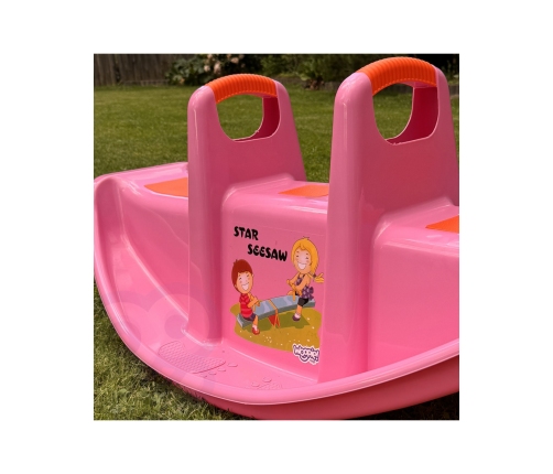 WOOPIE Bujak Wieloosobowy STAR Huśtawka Równoważna Różowa