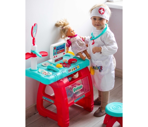 WOOPIE Gabinet Małego Lekarza Doktora Światło Dźwięk + 22 akc