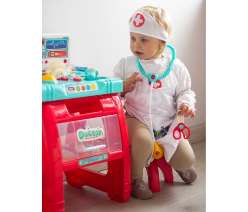 WOOPIE Gabinet Małego Lekarza Doktora Światło Dźwięk + 22 akc