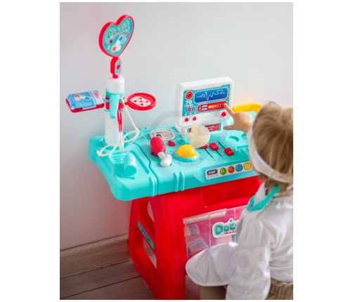WOOPIE Gabinet Małego Lekarza Doktora Światło Dźwięk + 22 akc
