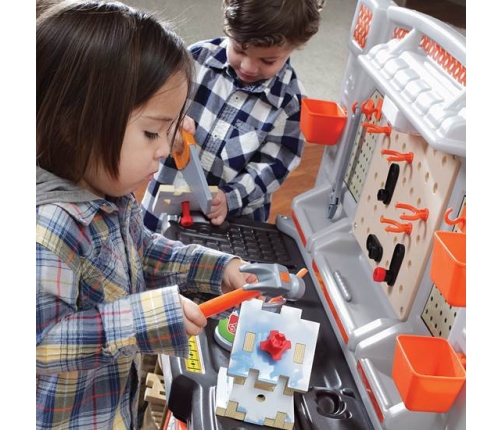 Duży Warsztat dla Dzieci Kącik majsterkowicza Światlo + 45 Akcesoria STEP2